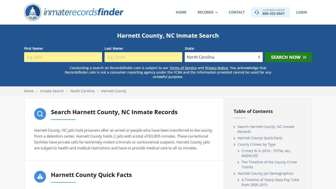 Harnett County, NC Inmate Lookup & Jail Records Online